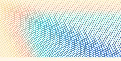 Halftone gradient background. Vibrant trendy texture, with blending colors. Cover design template. 3d network design with particles. Can be used for advertising, marketing, presentation.
