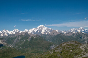 Fototapeta na wymiar view of Valley Col du Petit-Saint-Bernard