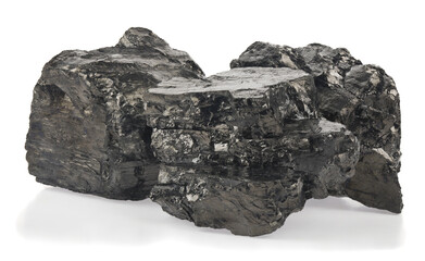 Coal isolated on white background.