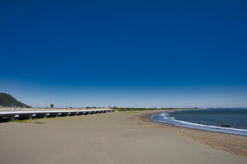 砂浜　大磯海水浴場