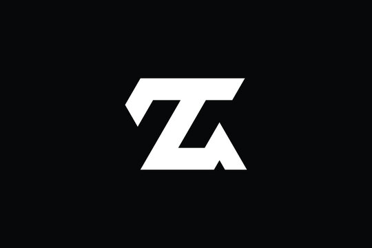 TZ logo letter design on luxury background. ZT logo monogram initials letter concept. TZ icon logo design. ZT elegant and Professional letter icon design on black background. T Z ZT TZ