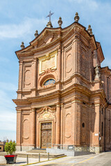 View at the Church of Holy Trinity in Fossano, Italy