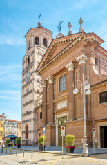 View at the Basilica of San Giovenale and Santa Maria in Fossano, Italy
