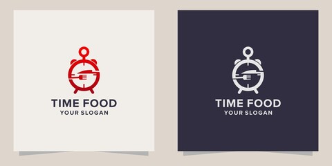 time food logo design template