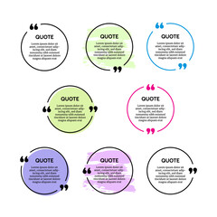 Set of quote box frames