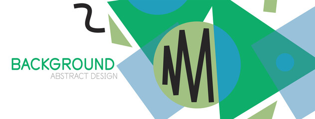 Abstract background. Blocks, lines, triangles, circles composition. Techno or business concept for wallpaper, banner, background, landing page