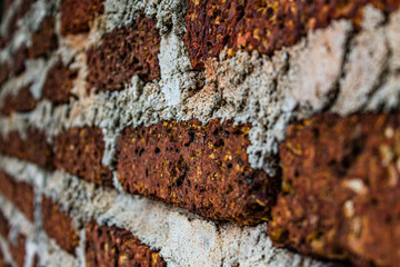 orange brick wall