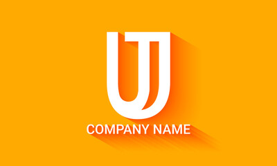 UT logo design template, Initials logo, minimalist logo, flat logo design