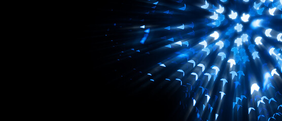 Abstract blue bokeh background