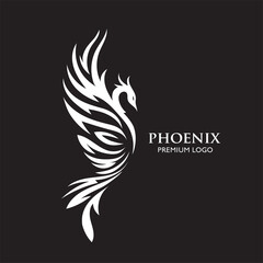 abstract Phoenix bird logo vector illustration