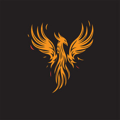 abstract Phoenix bird logo vector illustration