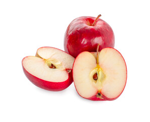 Red apple isolated on white background with clipping path