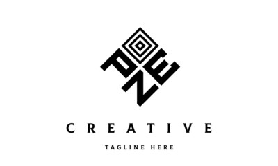 PEN square three latter logo vector