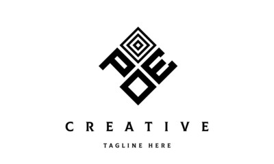 PEO square three latter logo vector