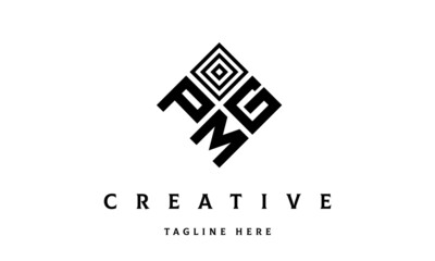 PGM square three latter logo vector