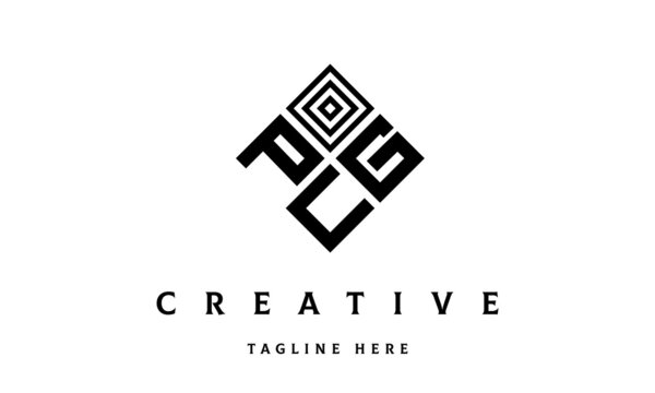 PGU square three latter logo vector	