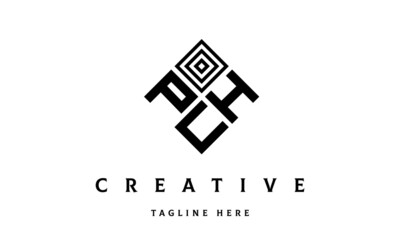 PHU square three latter logo vector