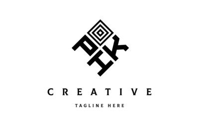 Obraz premium PKH square three latter logo vector 