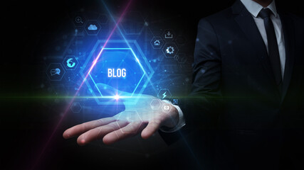 Man hand holding social inscription