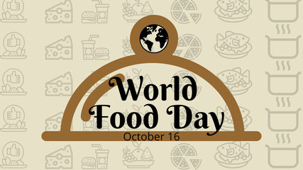 World Food Day written on food background.