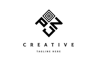 Obraz premium PNJ square three latter logo vector 