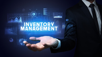 Hand of Businessman holding motivational message