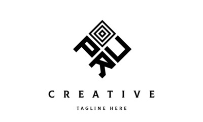 PUR square three latter logo vector