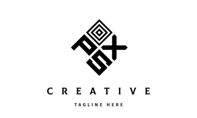 Fototapeta premium PXS square three latter logo vector