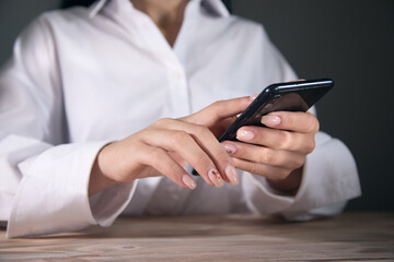 woman is using her smart phone