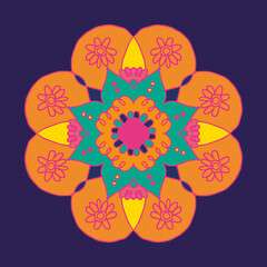 Diwali Indian rangoli vector design