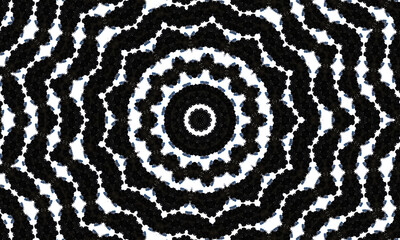 Black white geometric background. Ethnic pattern of the peoples of the East and Asia. Creative doodling style with swirls. Template for wallpaper, stained glass, presentations, textiles, coloring.