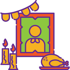 day of dead photo frame decoration