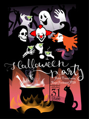 Characters of the otherworldly, mystical, afterlife world. Illustration for Halloween.