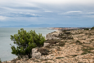 Vue du haut des falaises de Leucate