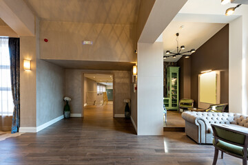 Lounge area in a modern hotel