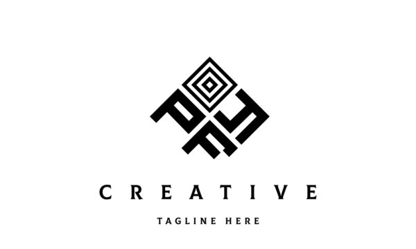 PYF square three latter logo vector