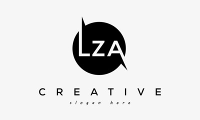 LZA creative circle letters logo design victor - obrazy, fototapety, plakaty
