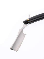 knife razor folding sharpened knife on a white background