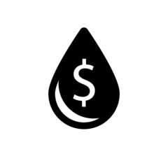 Drop of oil icon. Vector Illustration.