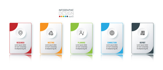 Business concept infographic template with option.