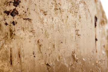 Macro mineral stone Topaz on a white background