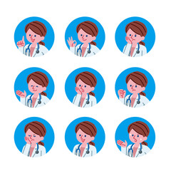 医者(女性)のアイコンセット