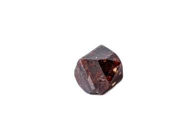 Macro Zircon mineral stone on a white background
