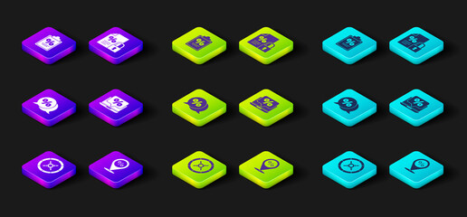Set Safe, Location with percent discount, Discount tag, Percent and laptop, Finance document lock and icon. Vector © Kostiantyn