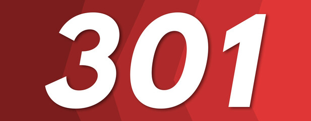 301 - text written on red background