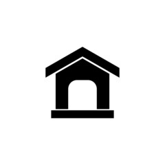 Dog house icon isolated on white background