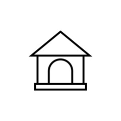 Dog house icon isolated on white background