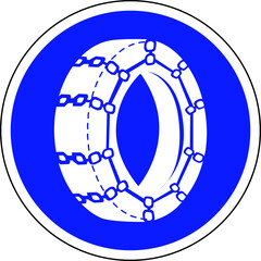 Panneau routier en France : Panneau routier en France : B26 - Chaînes à neige obligatoires