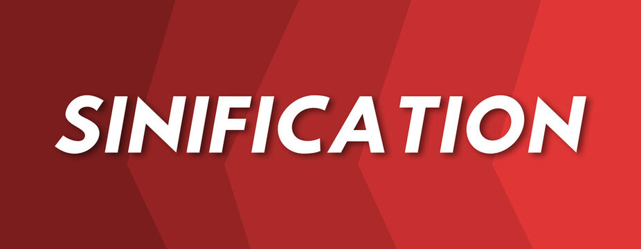 Sinification - text written on red background