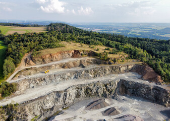 View of a quarry from above